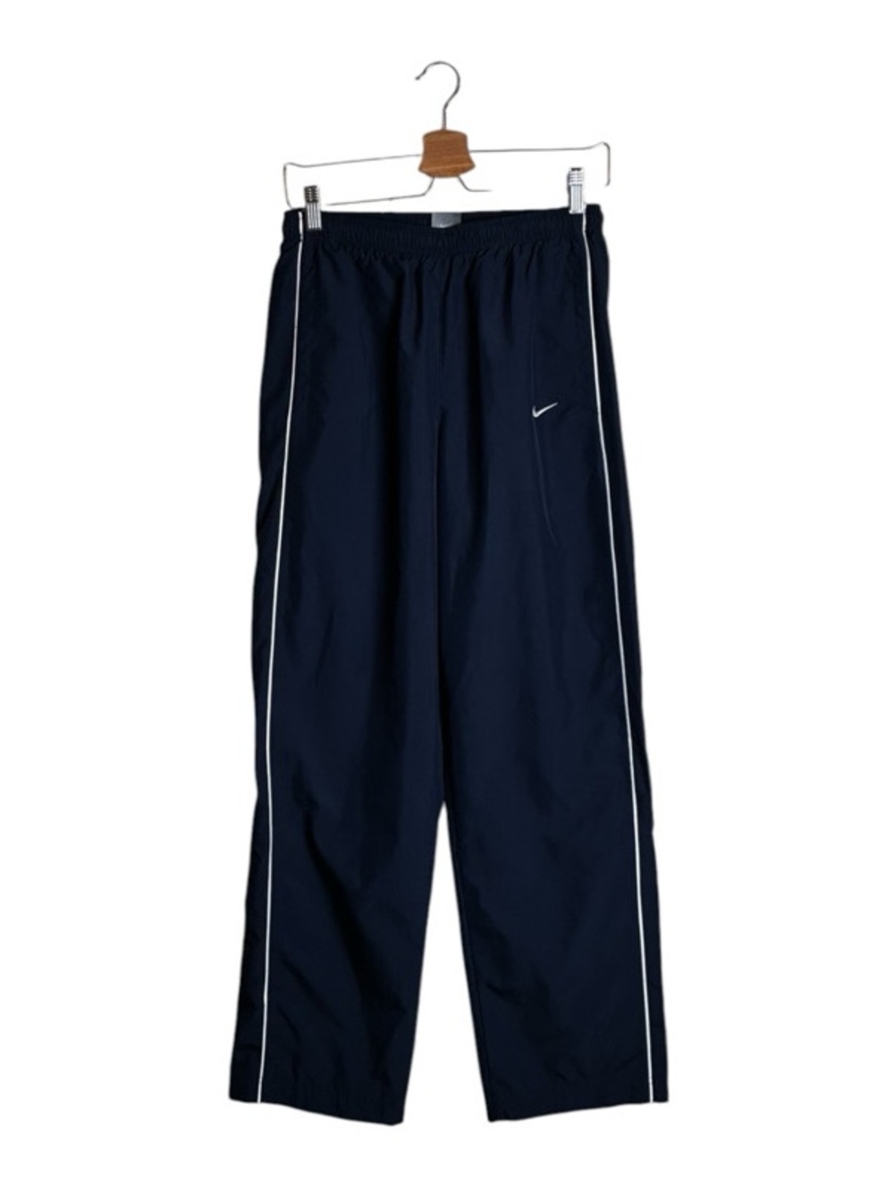 Nike Navy with White Piping Track Pants Joggers Y2K Size Small